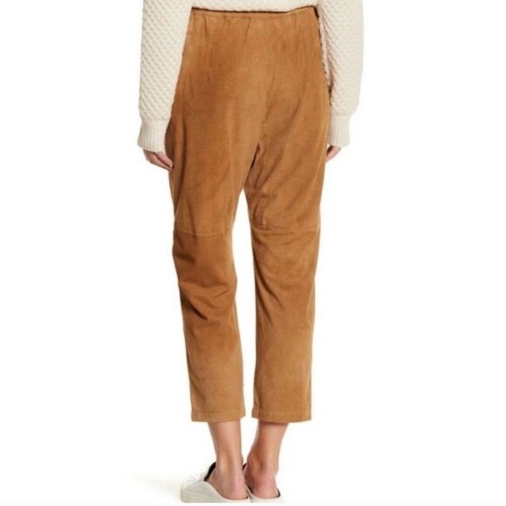 Vince leather pants- tan suede